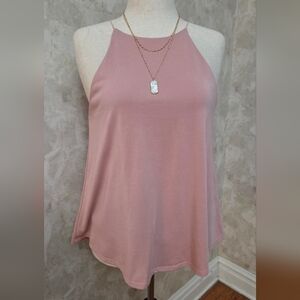 Moa Moa Pink Modal Swing Tank Camisole Flowy Spaghetti Strap Top Size L